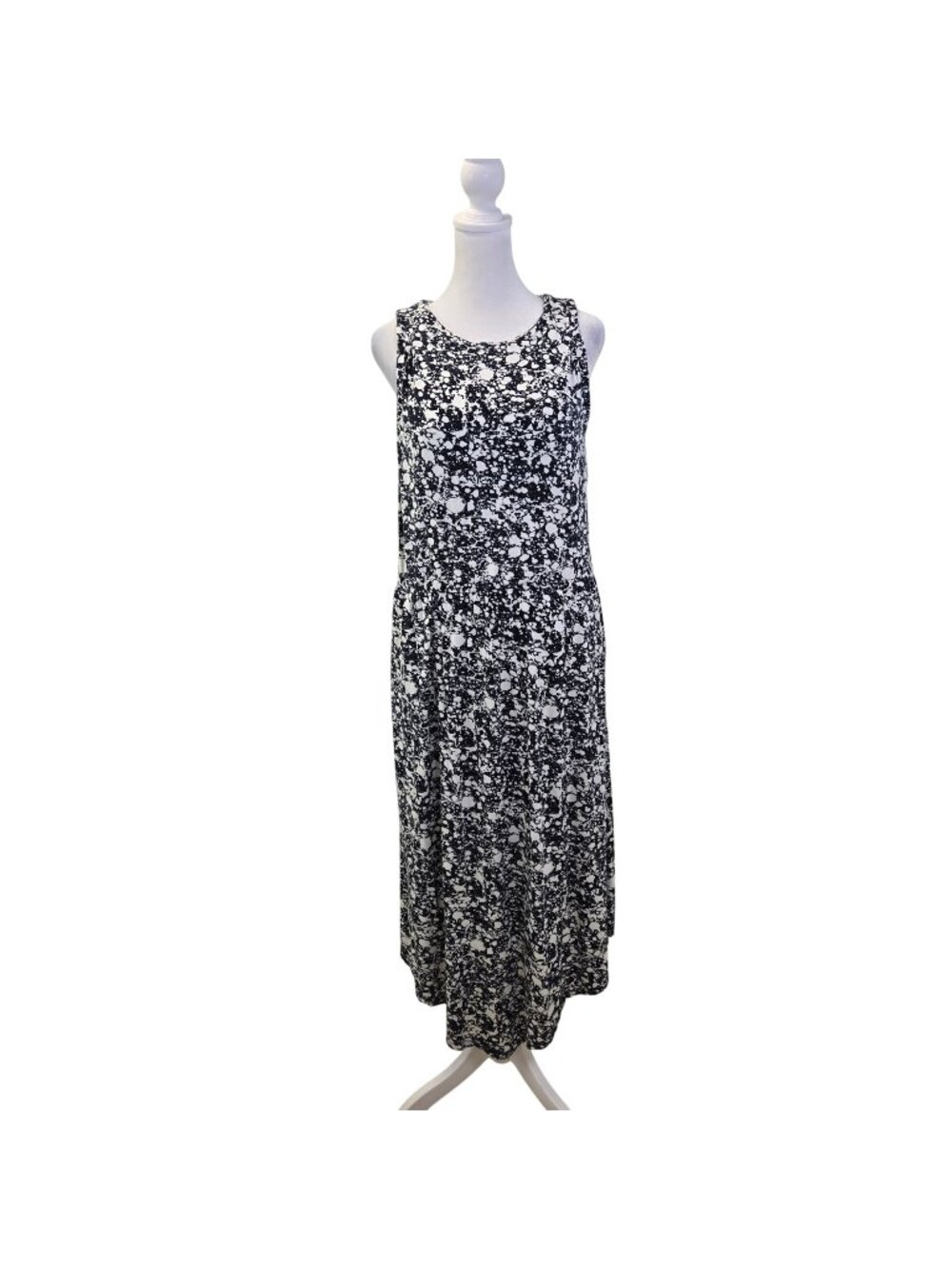 Soma Wknd (Weekend) Floral Sleeveless Midi Jersey Dress Size Large *No Belt*